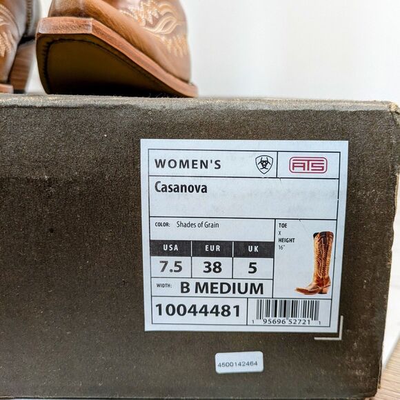 Ariat Women's Casanova Western Boot Shades of Grain Size 7.5 Snip Toe - Picture 3 of 16
